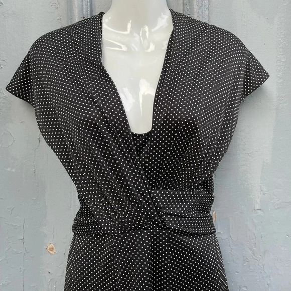 Issa  London Wrap Front Silk Jersey Polka Dot Dress, size 8 - Picture 2 of 15